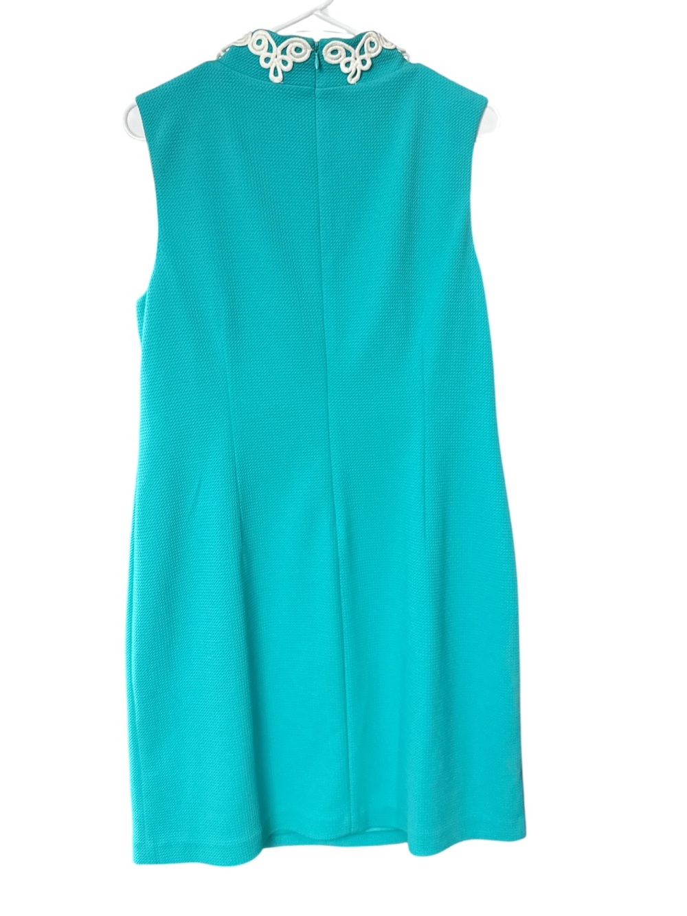 Jessica Howard Teal Embroidered Neck Shift Dress 16 EUC - Picture 3 of 6